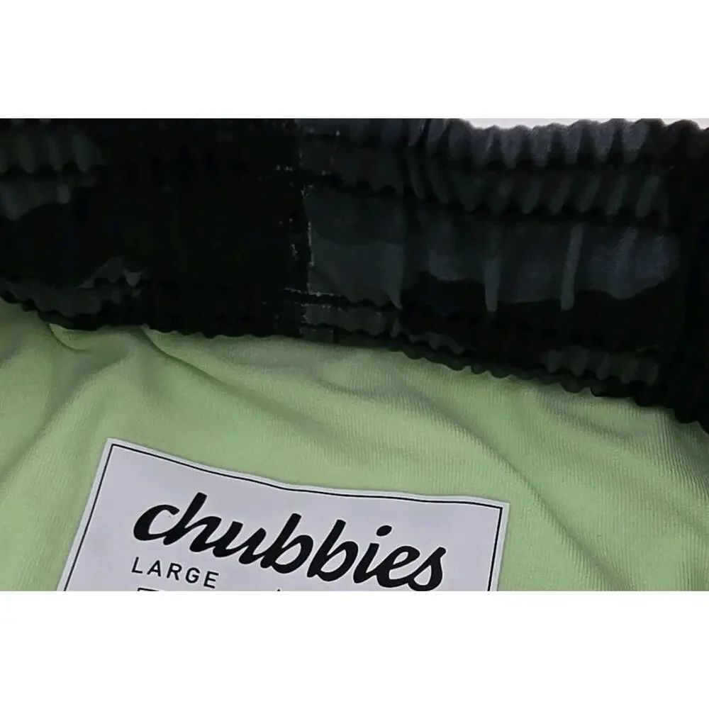 Chubbies Shorts Mens Black Camo Boxer Lined Athlounger Neon Glows